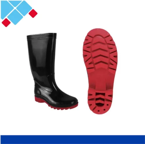 bota industrial negra suela roja